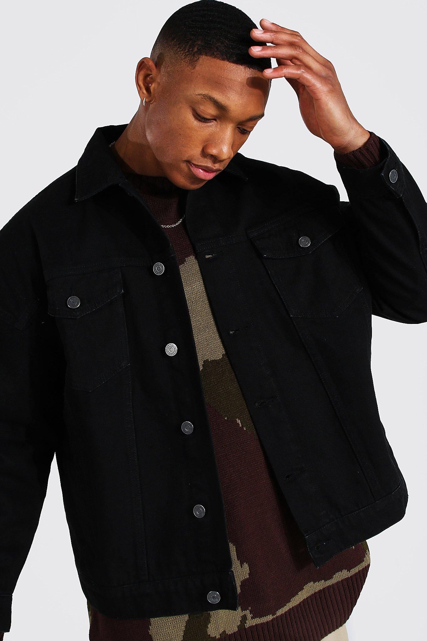 Black jean jacket online fit